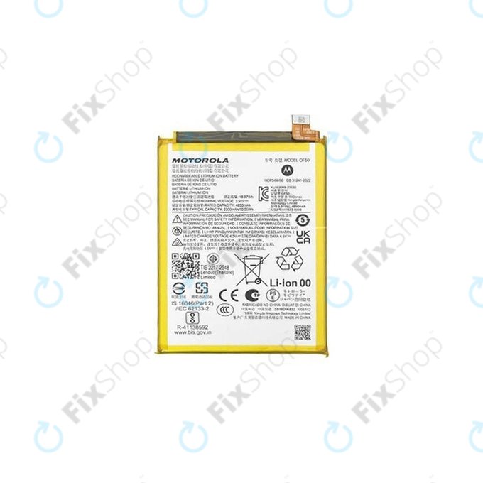 Batteria QF50 5000mAh per Motorola Moto G04, G24, G34, QF50, 5000mAh, SB18E20083, Genuine Service Pack
