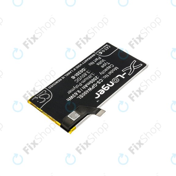 Batteria per Google Pixel 4, 2500mAh, Li-Pol, 3.85 V, G020I-B, HQ