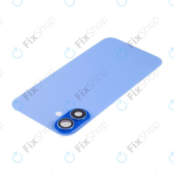 Vetro scocca posteriore per iPhone 16, Ultramarine, con lente fotocamera, piastra metallica e magnete MagSafe
