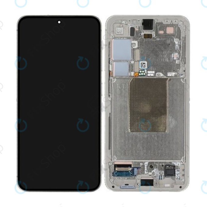Schermo per Samsung S24 S921B, Amber Yellow, Vetro touch con cornice, GH82-33287D, Genuine Service Pack