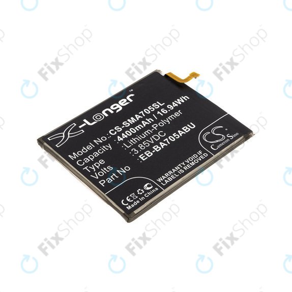 Batteria per Samsung A70 A705F, 4400mAh, Li-Pol, 3.85 V, EB-BA705ABU, HQ