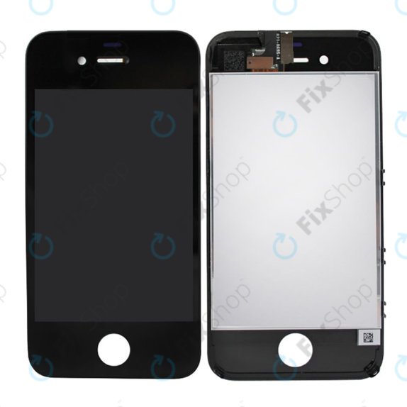 Schermo per iPhone 4, Black, Vetro touch con cornice