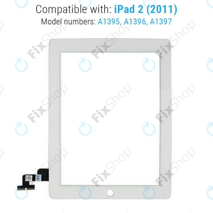 Vetro touch per iPad 2, White