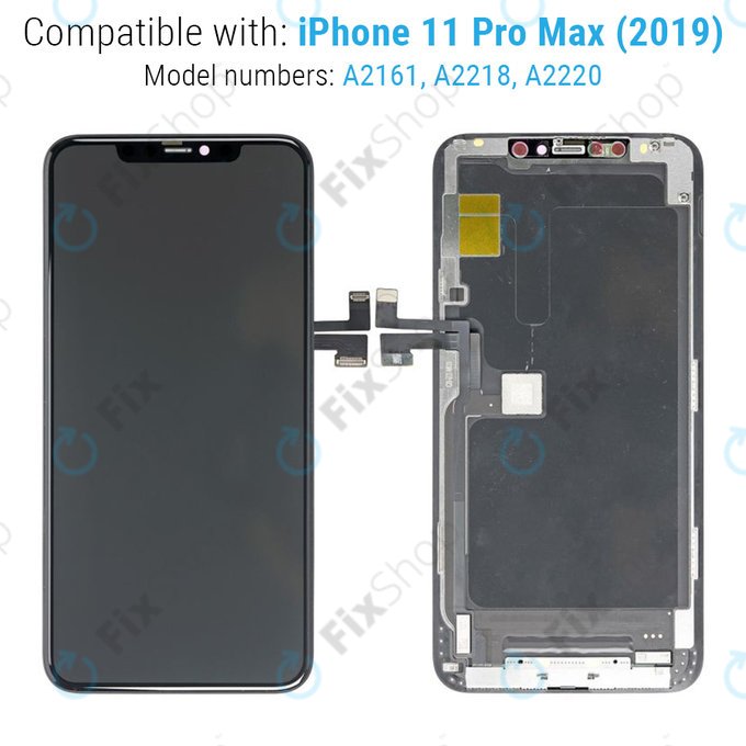 Schermo Hard OLED per iPhone 11 Pro Max, Vetro touch con cornice, FixPremium