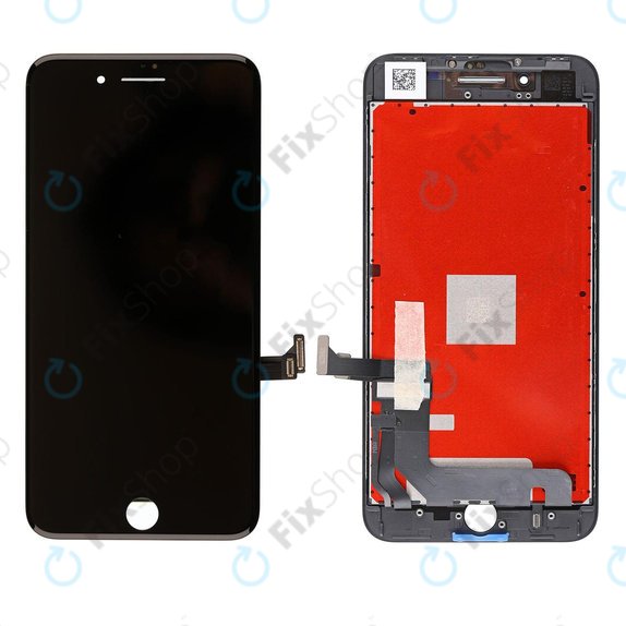 Schermo per iPhone 8 Plus, Black, Vetro touch con cornice