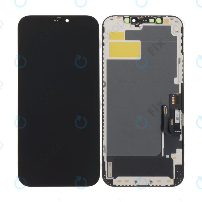 Schermo Soft OLED per iPhone 12, 12 Pro, Vetro touch con cornice, DIAGNOSTIC
