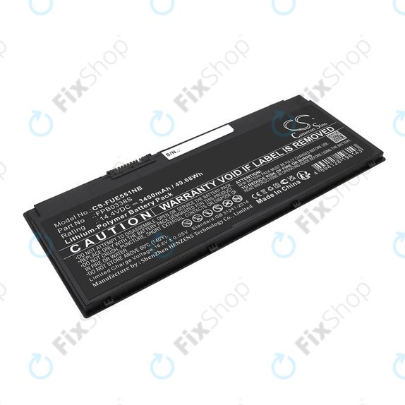 Batteria per Fujitsu Lifebook E4411, E448, E458, FPB0338S, Li-Pol, 3450mAh, 14.4V, HQ