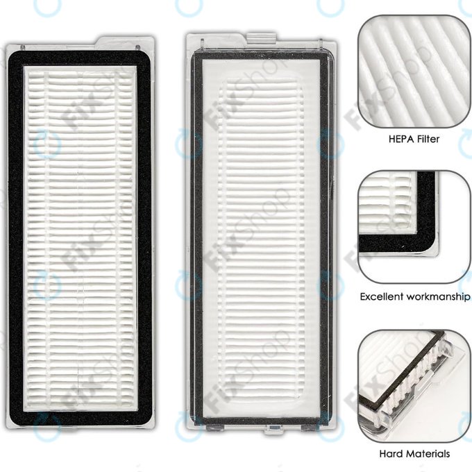 Filtro HEPA, 2 pz. per Xiaomi Roborock Qrevo Curv, Qrevo Edge, Qrevo MaxV, Qrevo Pro, Qrevo Plus, QV-series