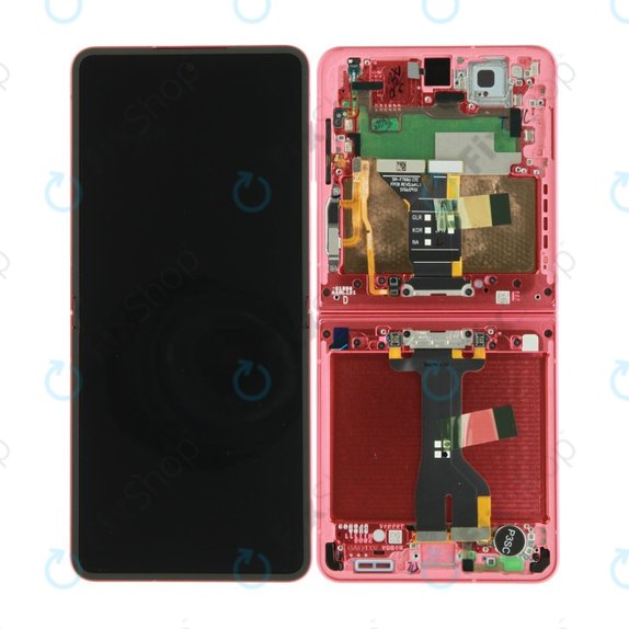 Schermo OLED per Samsung Z Flip 7 F766B, Coralred, Vetro touch con cornice