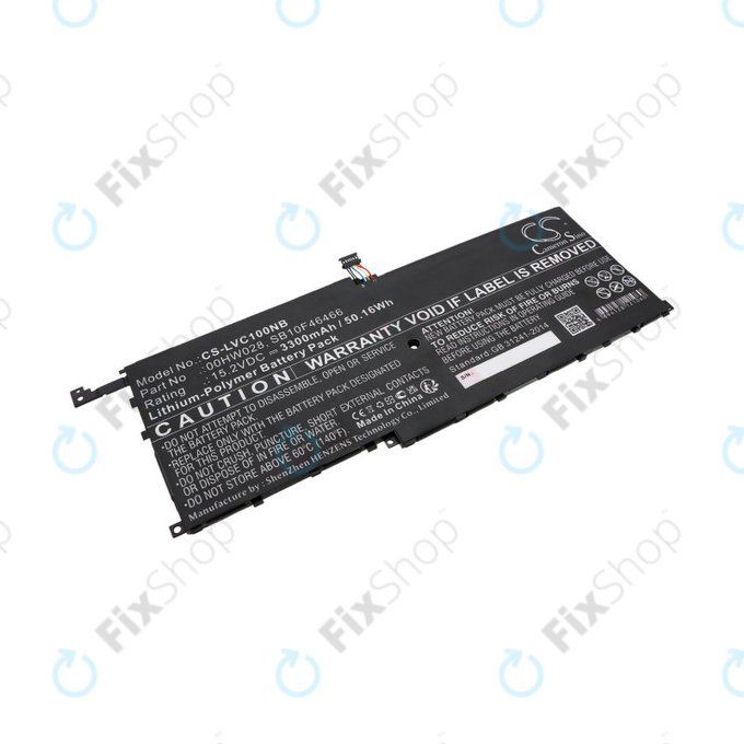 Batteria per Lenovo X1, 00HW028, Li-Pol, 3300mAh, 15.2V, HQ