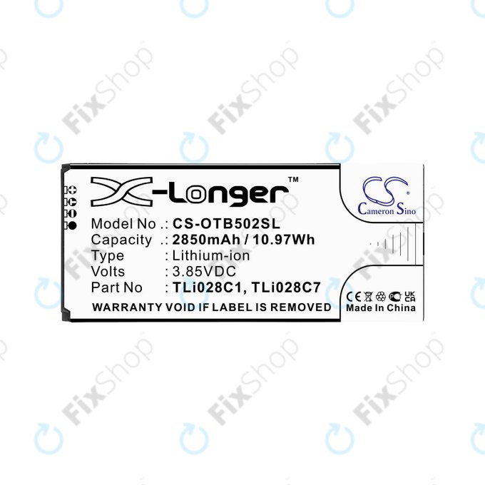 Batteria per Alcatel 1b 2020, Alcatel Ot-5002a, TLI028C1, Li-Ion, 3.85V, 2850mAh, HQ