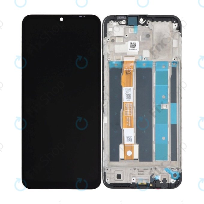 Schermo per Vivo Y16 V2204 V2214, Stellar Black, Vetro touch con cornice