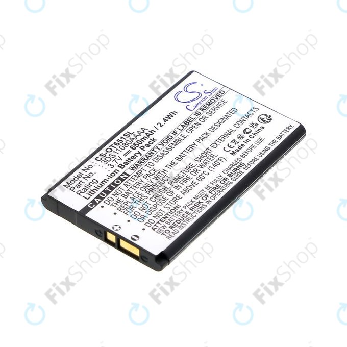 Batteria per Alcatel Lollipops, 3DS11080AAAA, Li-Ion, 3.7V, 650mAh, HQ