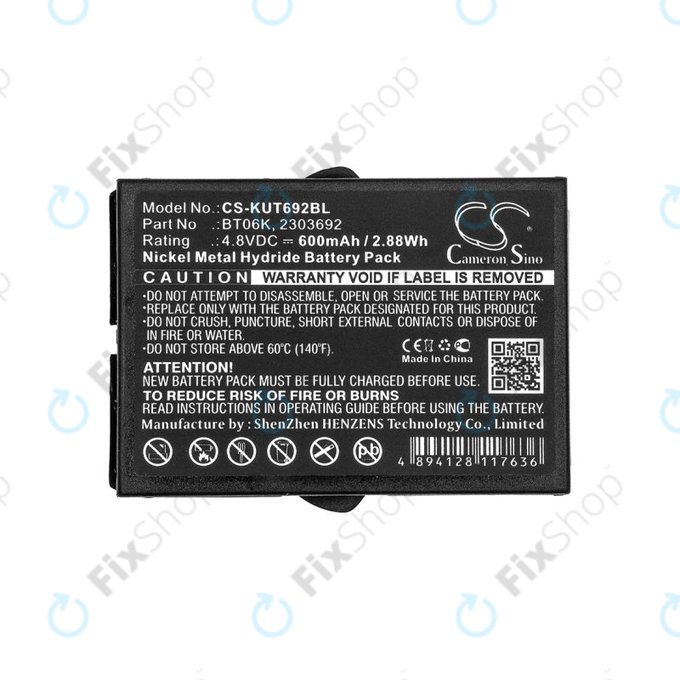 Batteria per Ikusi T70, TM70, BT06K, Ni-MH, 600mAh, 4.8V, HQ