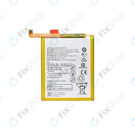 Batteria per Huawei P9, P9 Lite, P10 Lite, P20 Lite, P Smart, Y6 (2018), Y6 Prime (2018), Y7 (2018), Y7 Prime (2018), Honor 7A, 8, 9 Lite, HB366481ECW, 3000mAh