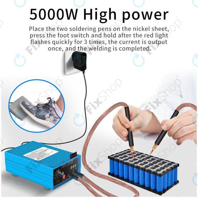 Kit saldatrice a punti mini DIY 4000 mAh, Docreate HPSW 5000W