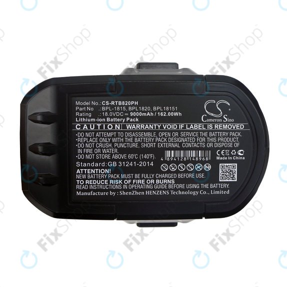 Batteria per Ryobi BID1821, CCC, CTR-180l, P200, P600, P730, BPL-1815, Li-Ion, 9000mAh, 18V, HQ
