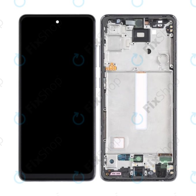 Schermo OLED per Samsung A52 4G A525F, Awesome Black, Vetro touch con cornice