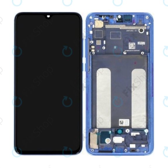 Schermo per Xiaomi Mi 9 Lite, Aurora Blue, Vetro touch con cornice, 561010033033, 5600040F3B00, Genuine Service Pack