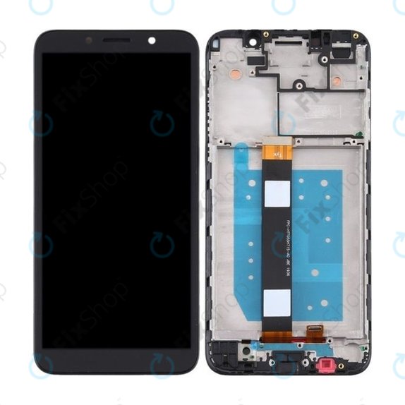 Schermo per Motorola Moto E6 Play, Black, Vetro touch con cornice