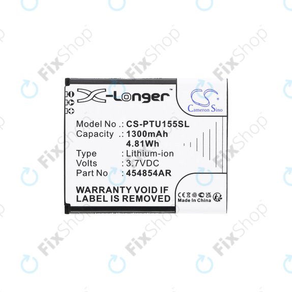 Batteria per Panasonic Kx-Tu150, Kx-Tu150exr, 454854AR, Li-Ion, 3.7V, 1300mAh, HQ