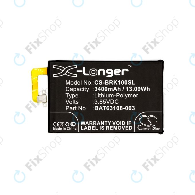 Batteria per Blackberry Keyone, BAT63108-003, Li-Pol, 3.85V, 3400mAh, HQ