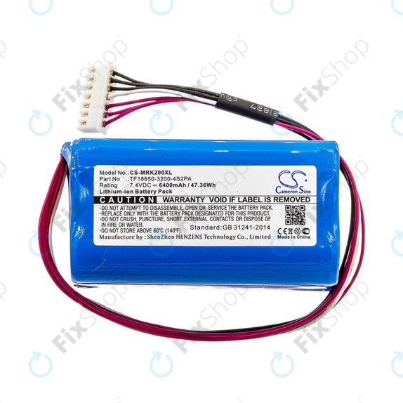 Batteria per Marshall Kilburn II, II V2, TF18650-3200-4S2PA, Li-Ion, 6400mAh, 7.4V, HQ