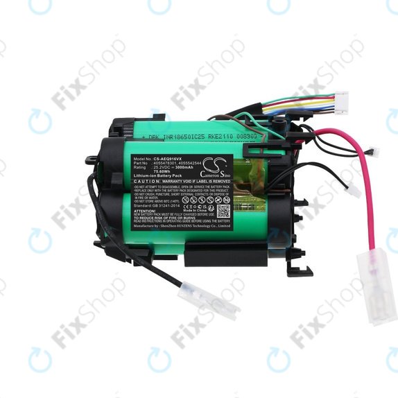 Batteria per Electrolux PQ91-ALRGY, PQ91-ANIMA AEG QX 9 4055478301, Li-Ion, 3000mAh, 25.2V, HQ