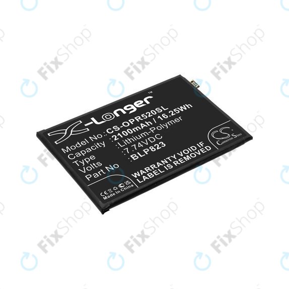 Batteria per Oppo Reno 5 Pro, 2100mAh, Li-Pol, 7.74 V, BLP823, HQ