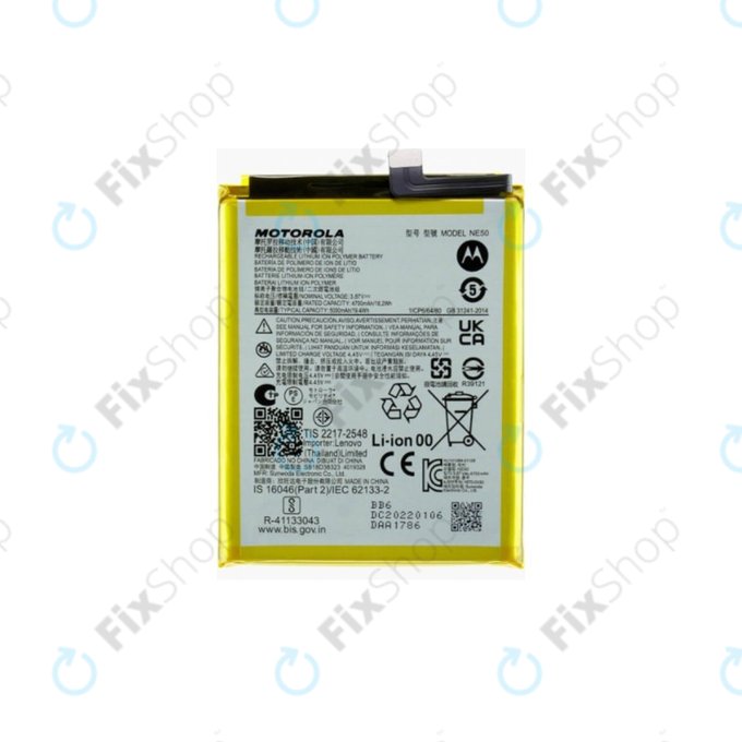 Batteria per Motorola Moto G52 XT2221, G82 5G XT2225, NE50, SB18D38323, 5000mAh, Genuine Service Pack