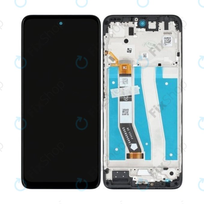 Schermo per Motorola Moto G14 XT2341, Black, Vetro touch con cornice, 5D68C23075, Genuine Service Pack