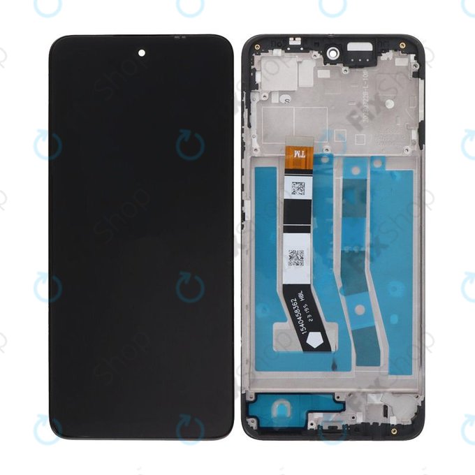 Schermo per Motorola Moto G54 XT2343, Midnight Blue, Vetro touch con cornice