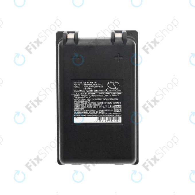 Batteria per Autec FUA10, UTX97 Transmitter, MH0707L, Ni-MH, 2000mAh, 7.2V, HQ