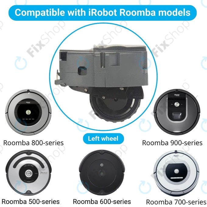 Ruota con motore (sinistra) per iRobot Roomba serie 500, 600, 700, 800, 900