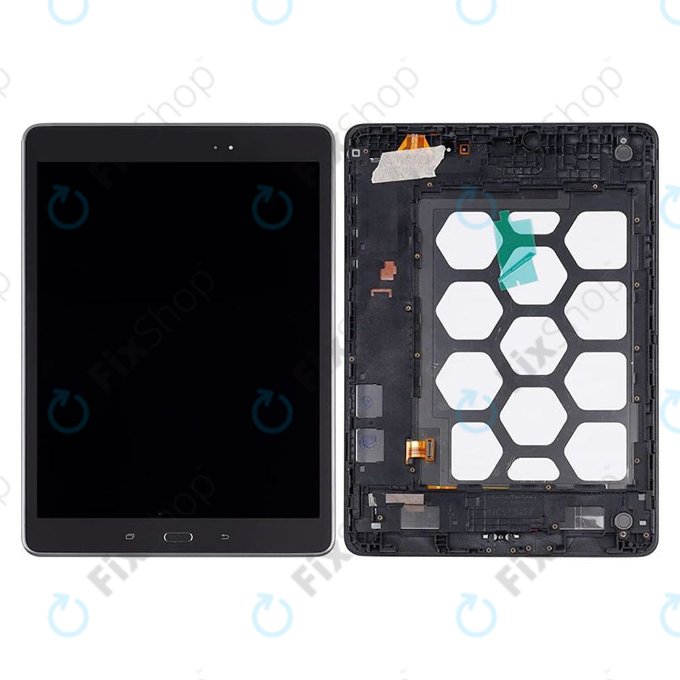 Schermo per Samsung Galaxy Tab A 9.7" T555, Black, Vetro touch con cornice