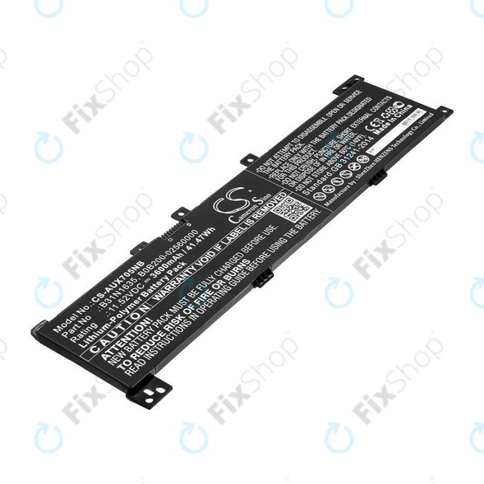 Batteria per Asus A705QA, Asus F705MA-BX030T, B31N1635, Li-Pol, 3600mAh, 11.52V, HQ