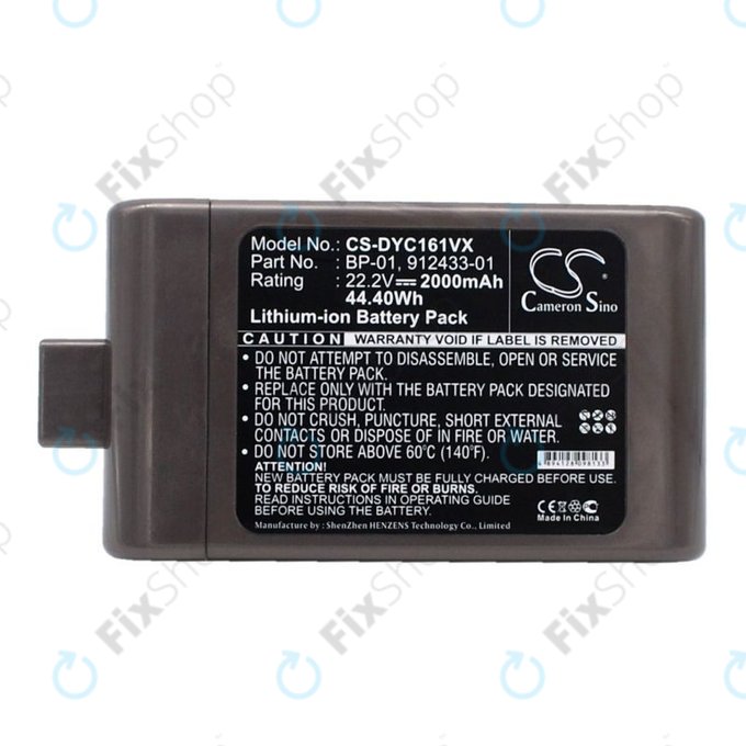 Batteria per Dyson DC12, DC16, BP-01, 912433-01, Li-Ion, 2000mAh, 22.2V, HQ