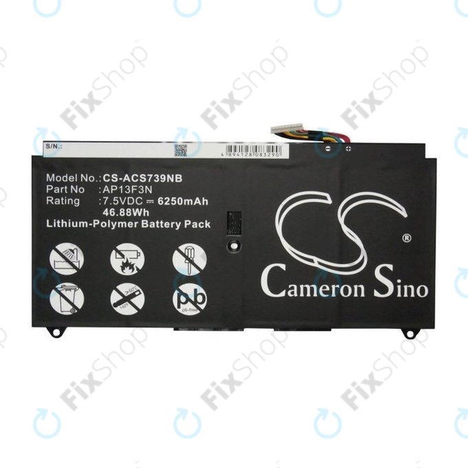 Batteria per Acer Aspire S7, AP13F3N, Li-Pol, 6250mAh, 7.5V, HQ