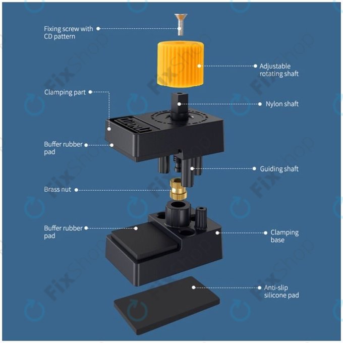 Morsetto in plastica con rivestimento in gomma, apertura 12mm, 4pcs, QianLi iClamp 2.0