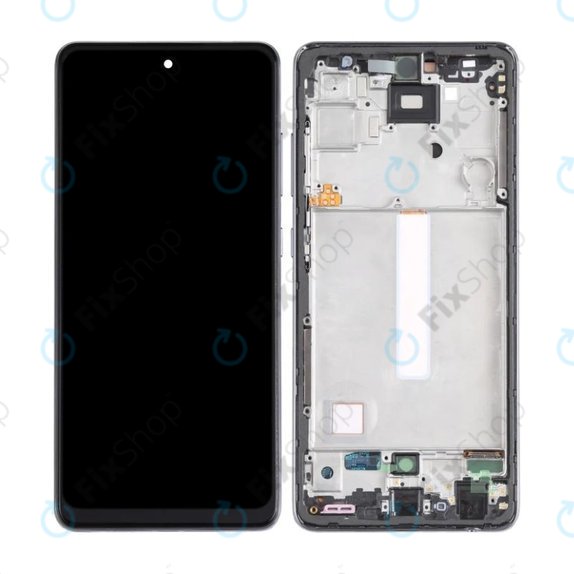 Schermo OLED per Samsung A52 4G A525F, Awesome Black, Vetro touch con cornice