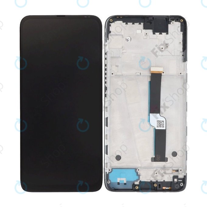 Schermo per Motorola One Fusion Plus, Black, Vetro touch con cornice