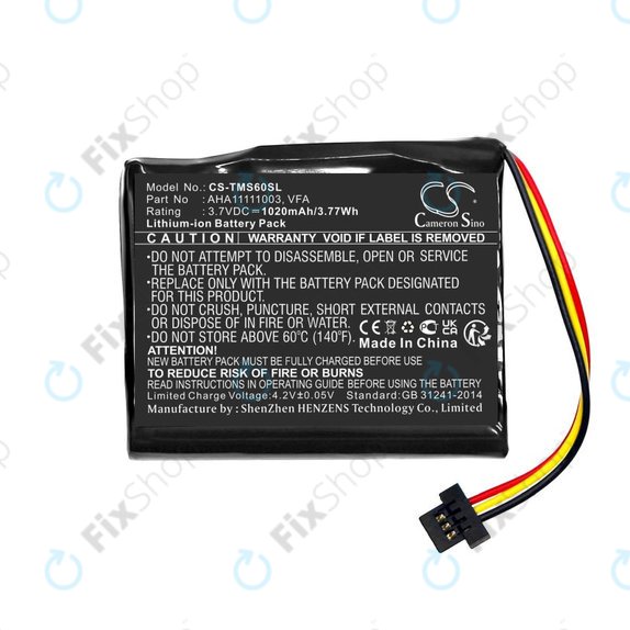 Batteria per TomTom Start 60, VFA, Li-Ion, 1020mAh, 3.7V, HQ