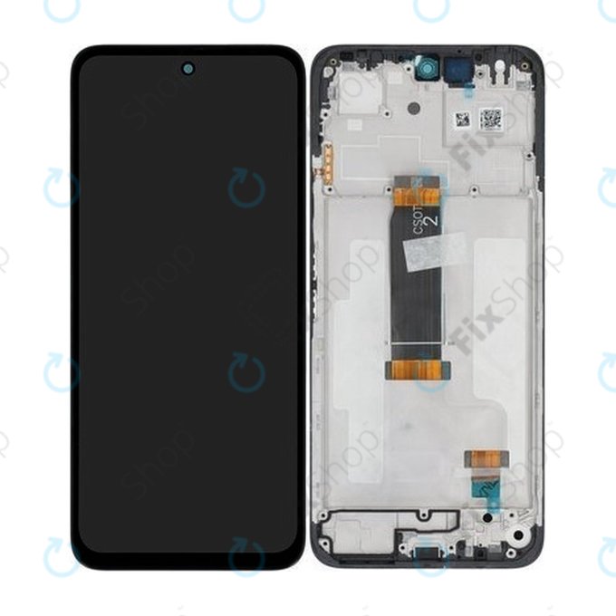 Schermo per Xiaomi Redmi 13 4G, Redmi 13 5G, Poco M6 4G, Vetro touch con cornice, 560001N19A00, Genuine Service Pack