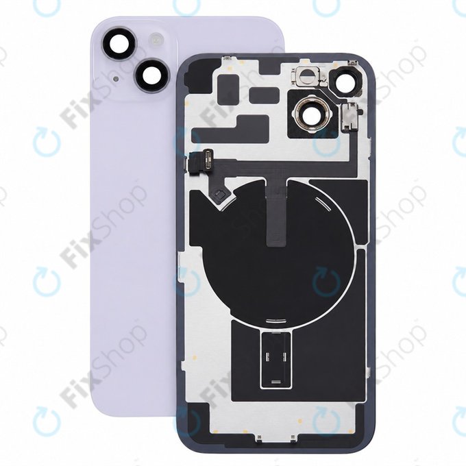 Vetro scocca posteriore per iPhone 14 Plus, Purple, Pulled A