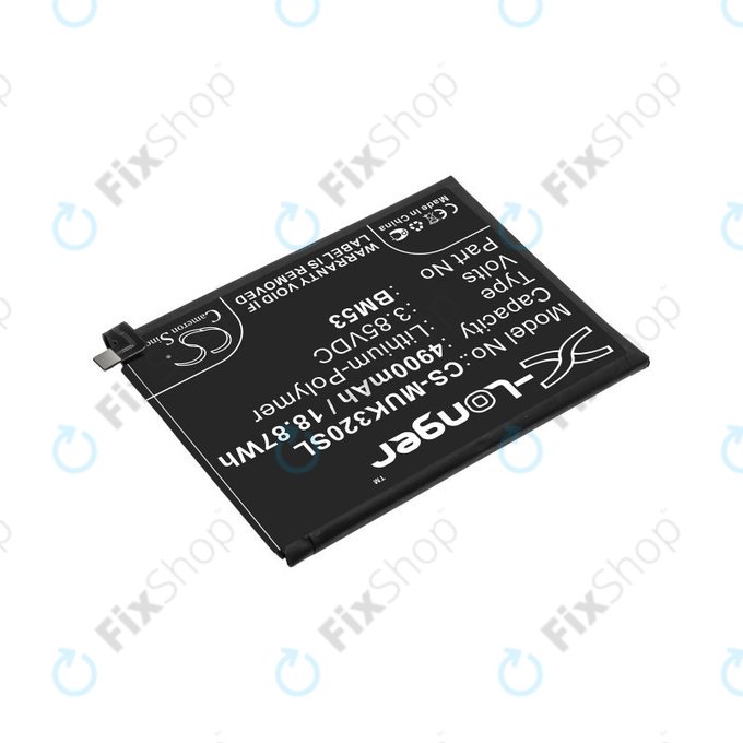 Batteria per Xiaomi Mi 10T 5G M2007J3SY, 4900mAh, Li-Pol, 3.85 V, BM53, HQ