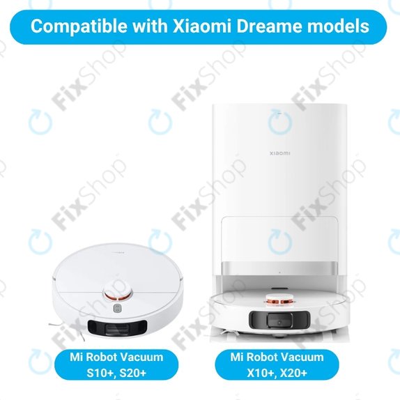 Set di ricambi per Xiaomi Mi Robot Vacuum S20+, S10+, X20+, X10+ (1x spazzola principale, 2x filtro, 2x spazzola laterale - Black, 4x panno mop, 2x sacchetto polvere)