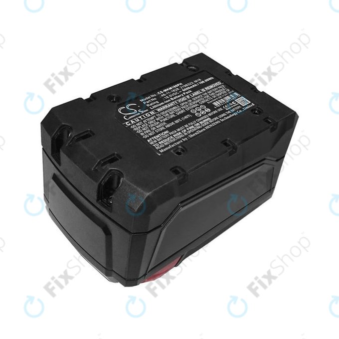 Batteria per Milwaukee 2600-series, 2700-series, AG-125, C18, HD18, M12, M18, YTB313, Li-Ion, 6000mAh, HQ