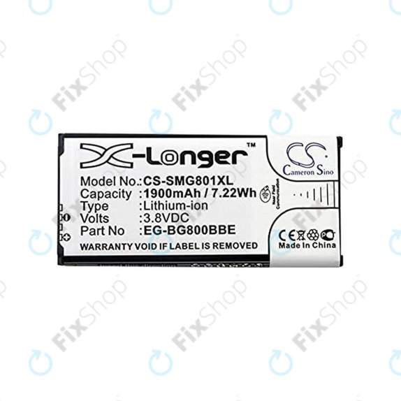 Batteria per Samsung S5 Mini G800F, EB-BG800BBE, 1900mAh, HQ