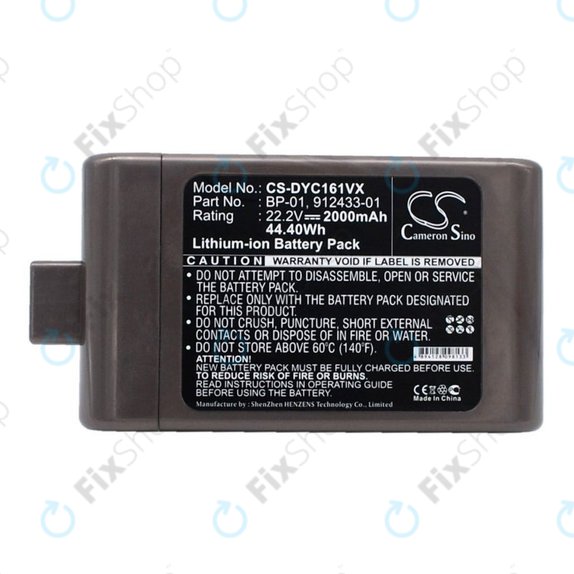 Batteria per Dyson DC12, DC16, BP-01, 912433-01, Li-Ion, 2000mAh, 22.2V, HQ