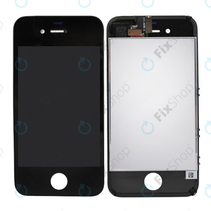 Schermo per iPhone 4, Black, Vetro touch con cornice